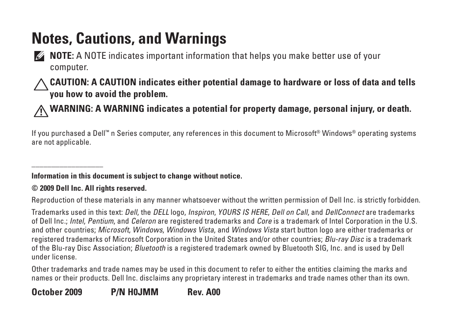 Dell Inspiron 1764 (Early 2010) User Manual | Page 4 / 86