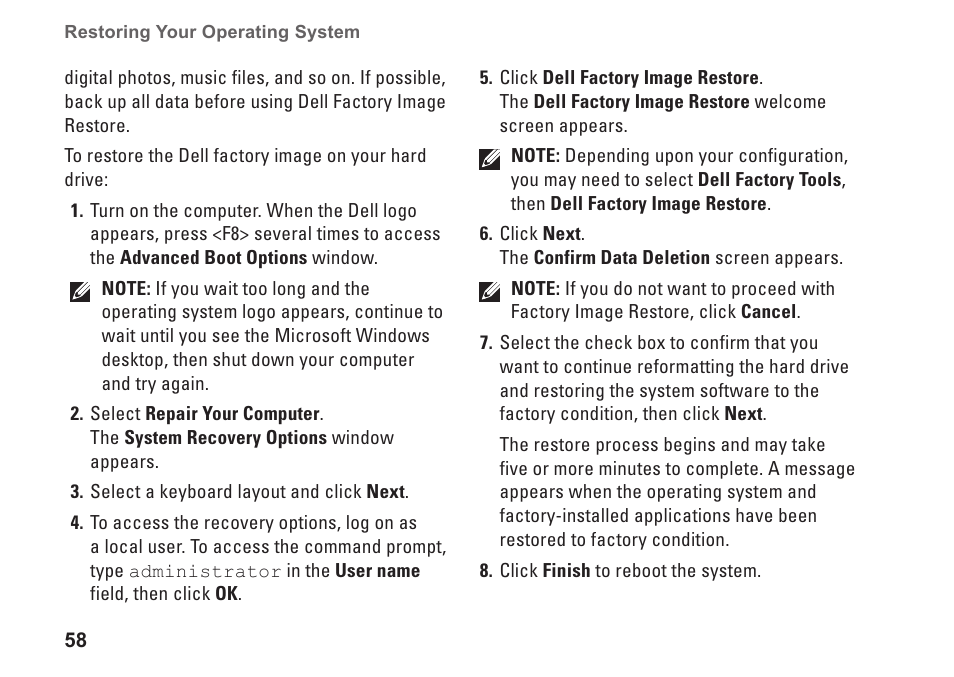 Dell Inspiron 1764 (Early 2010) User Manual | Page 60 / 86