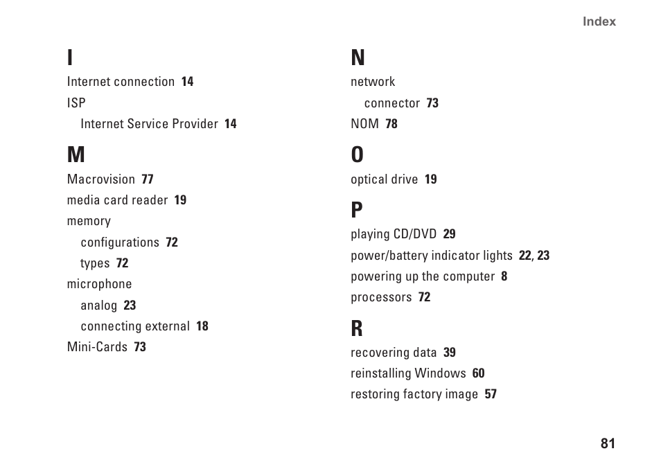 Dell Inspiron 1764 (Early 2010) User Manual | Page 83 / 86