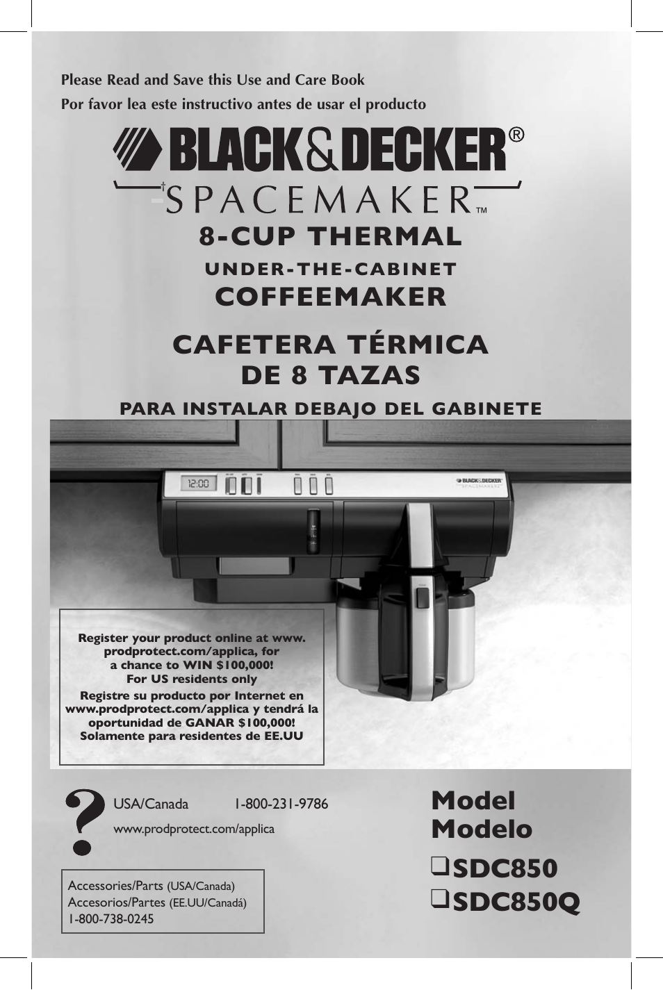 Black & Decker Spacemaker SDC850 User Manual | 25 pages