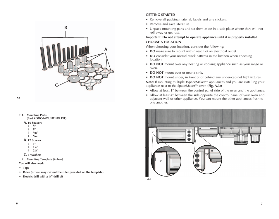 Ac b | Black & Decker Spacemaker SDC850 User Manual | Page 4 / 25