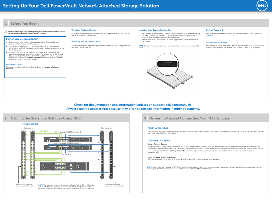 Dell PowerVault NX3300 User Manual | 2 pages