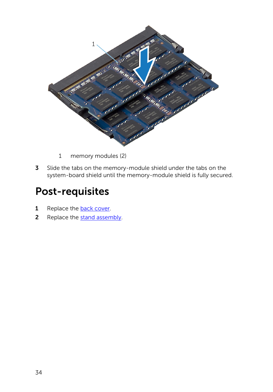 Post-requisites | Dell Inspiron 23 (5348, Early 2014) User Manual | Page 34 / 112