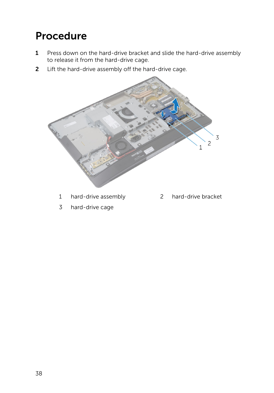Procedure | Dell Inspiron 23 (5348, Early 2014) User Manual | Page 38 / 112