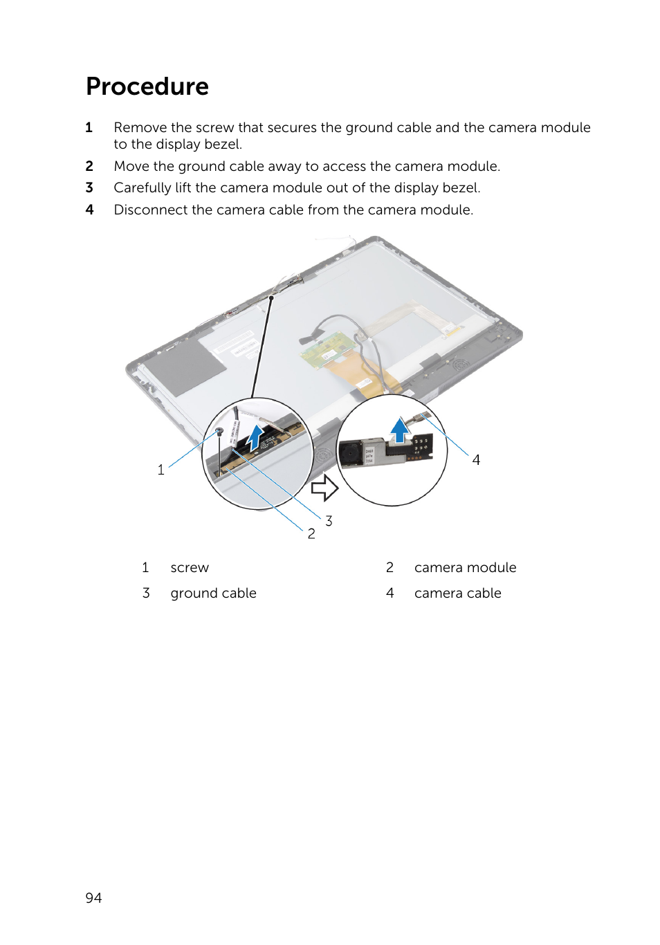 Procedure | Dell Inspiron 23 (5348, Early 2014) User Manual | Page 94 / 112