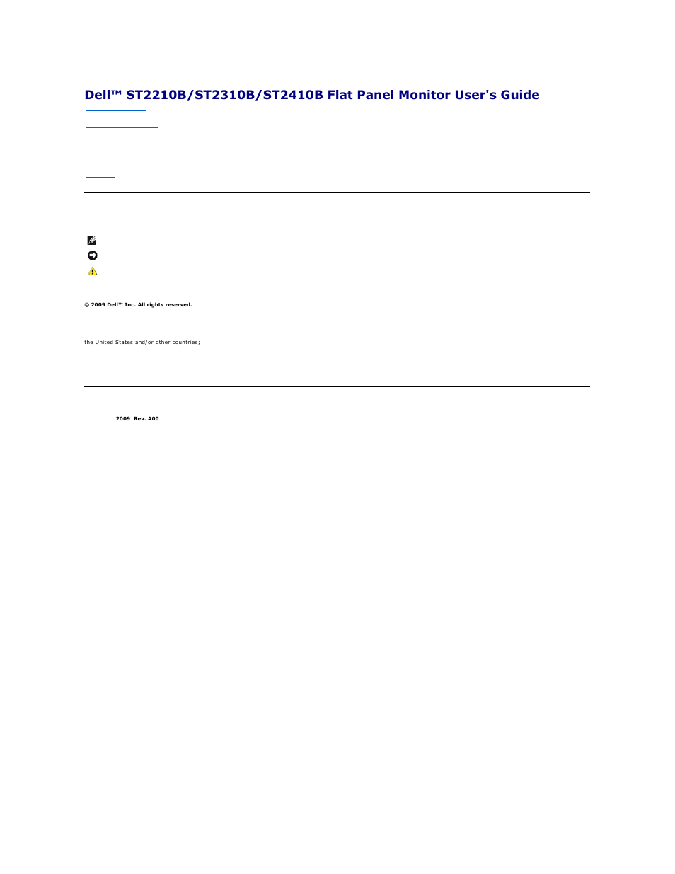 Dell ST2210B Monitor User Manual | 33 pages