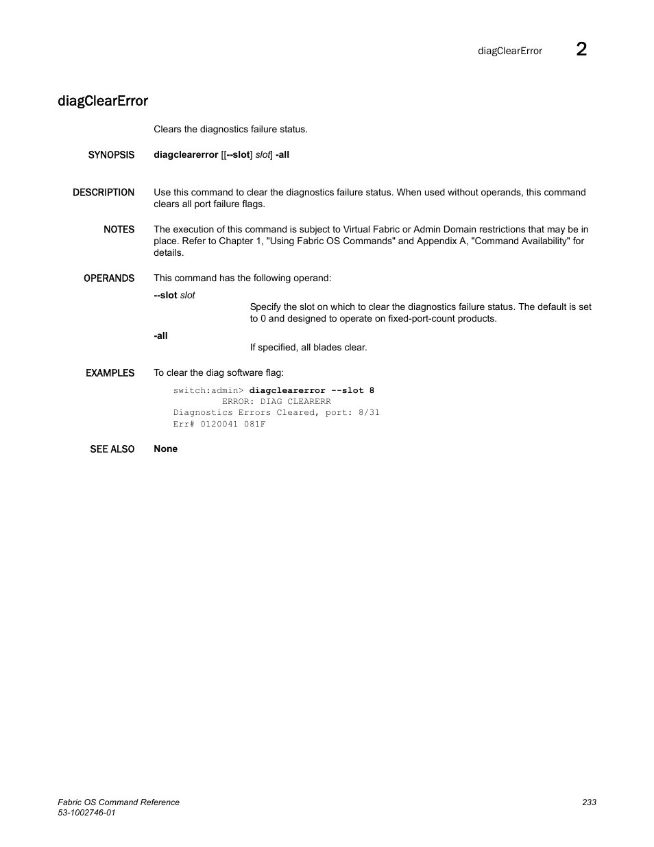 Diagclearerror | Dell POWEREDGE M1000E User Manual | Page 261 / 1168