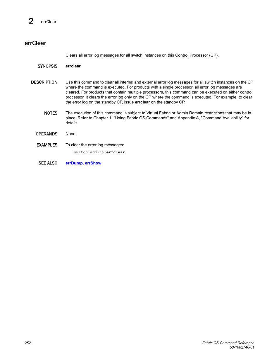 Errclear | Dell POWEREDGE M1000E User Manual | Page 280 / 1168