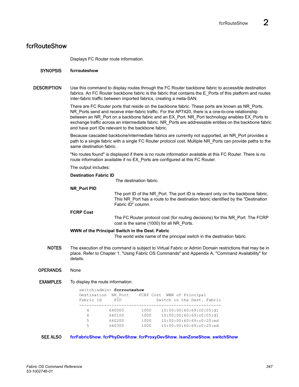 Fcrrouteshow | Dell POWEREDGE M1000E User Manual | Page 375 / 1168