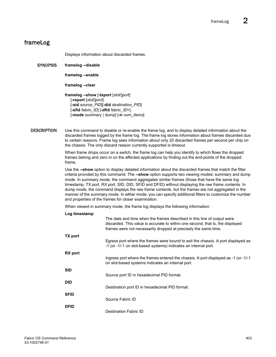 Framelog | Dell POWEREDGE M1000E User Manual | Page 431 / 1168