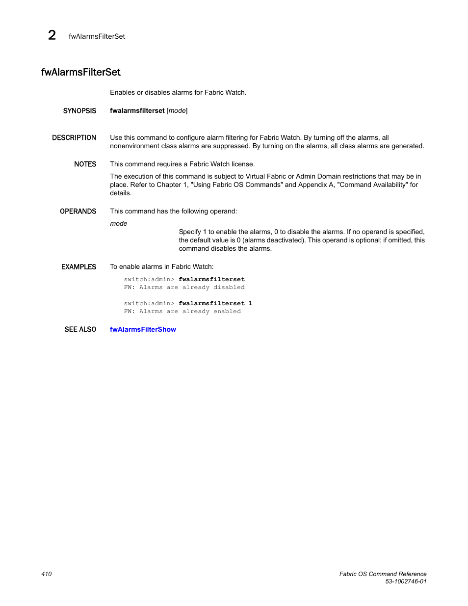 Fwalarmsfilterset | Dell POWEREDGE M1000E User Manual | Page 438 / 1168