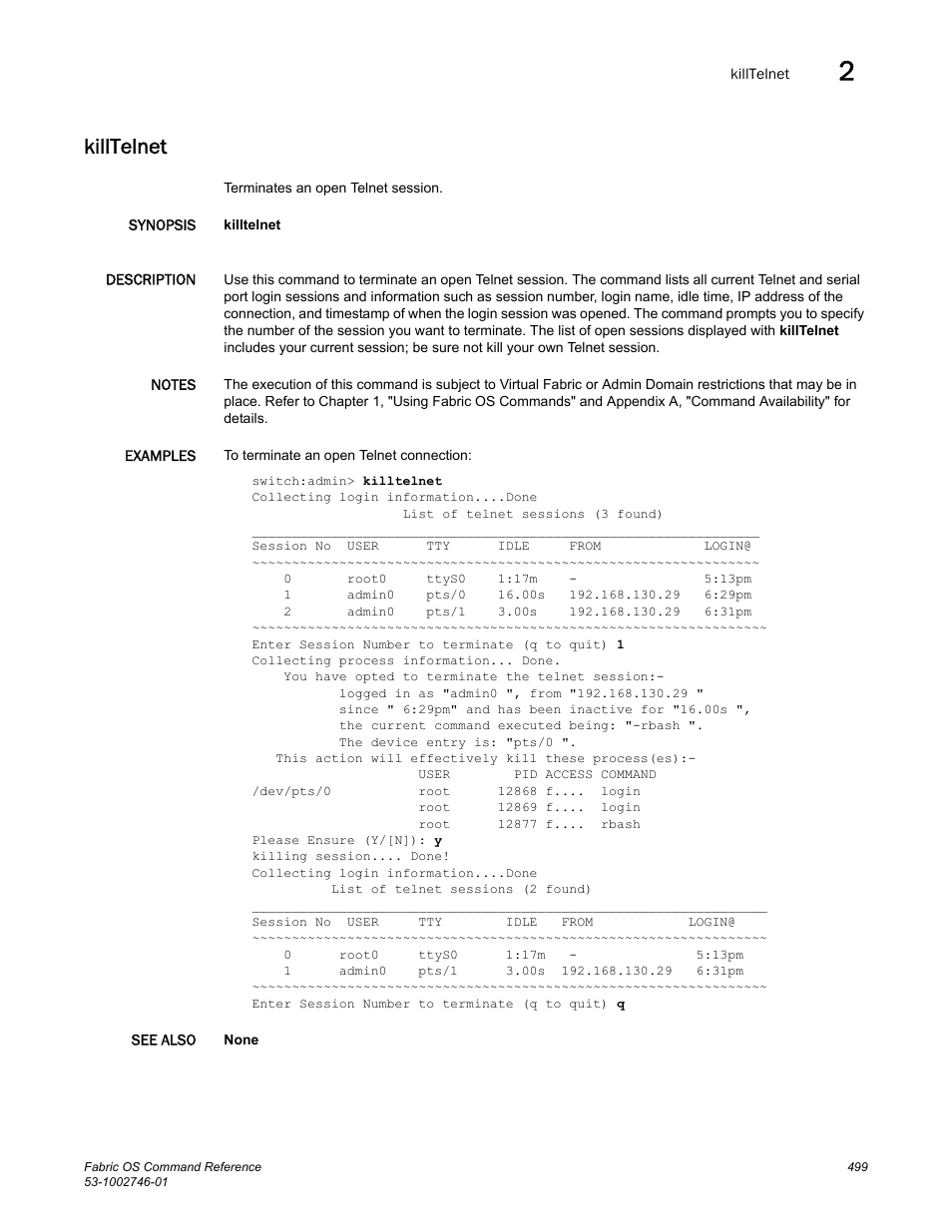 Killtelnet | Dell POWEREDGE M1000E User Manual | Page 527 / 1168