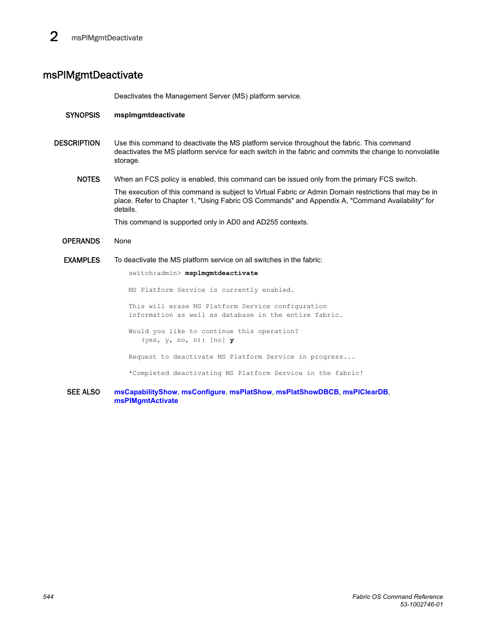 Msplmgmtdeactivate | Dell POWEREDGE M1000E User Manual | Page 572 / 1168