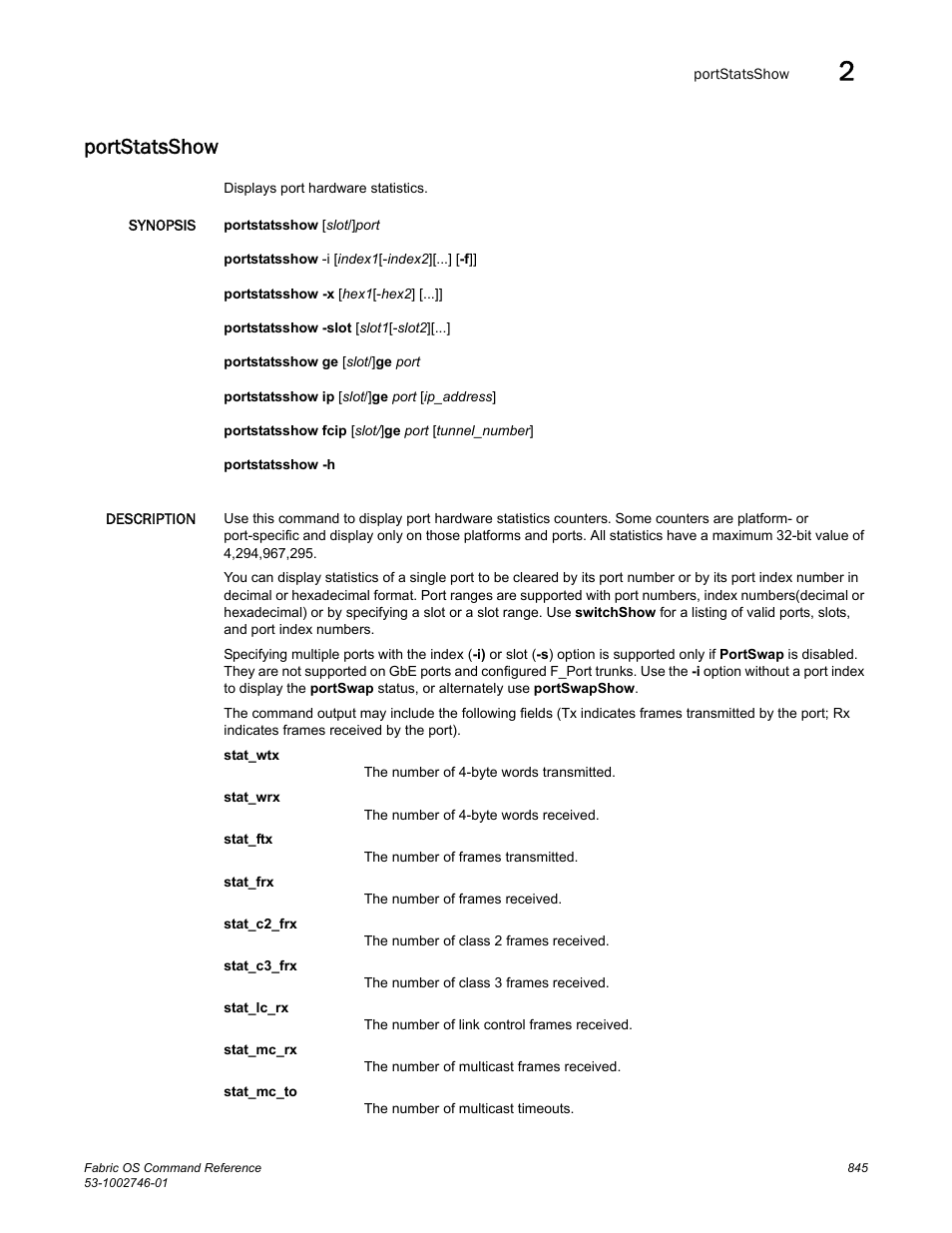 Portstatsshow | Dell POWEREDGE M1000E User Manual | Page 873 / 1168