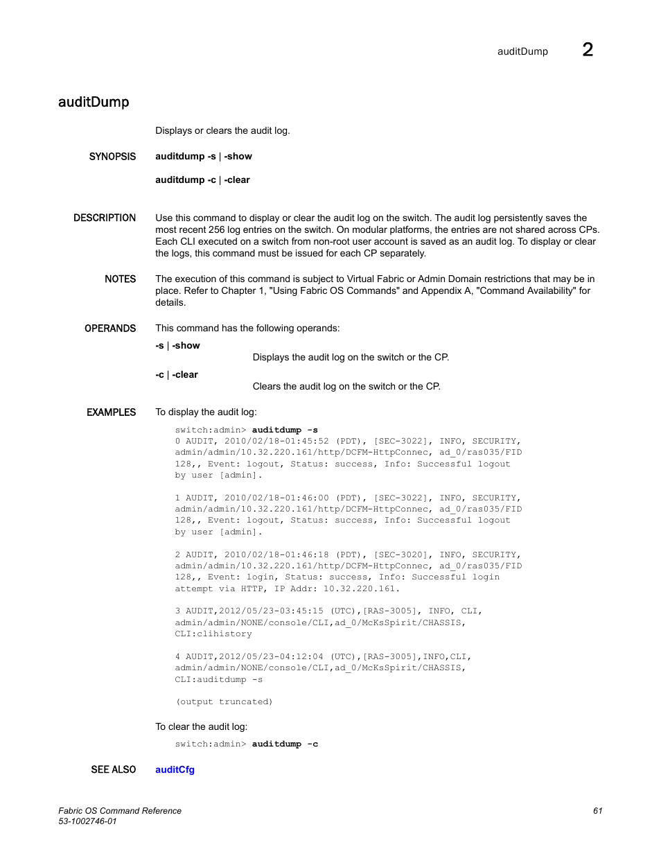 Auditdump | Dell POWEREDGE M1000E User Manual | Page 89 / 1168