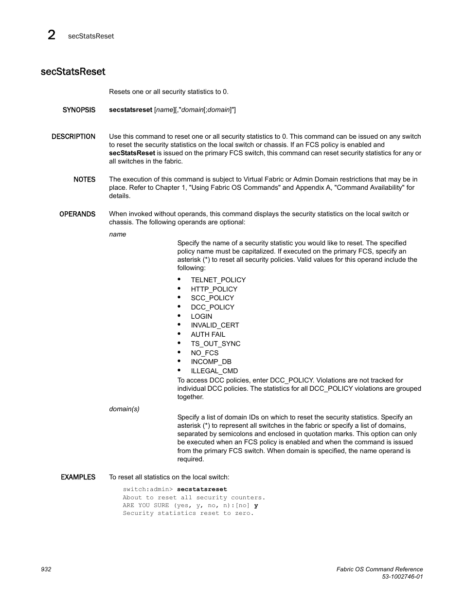 Secstatsreset | Dell POWEREDGE M1000E User Manual | Page 960 / 1168