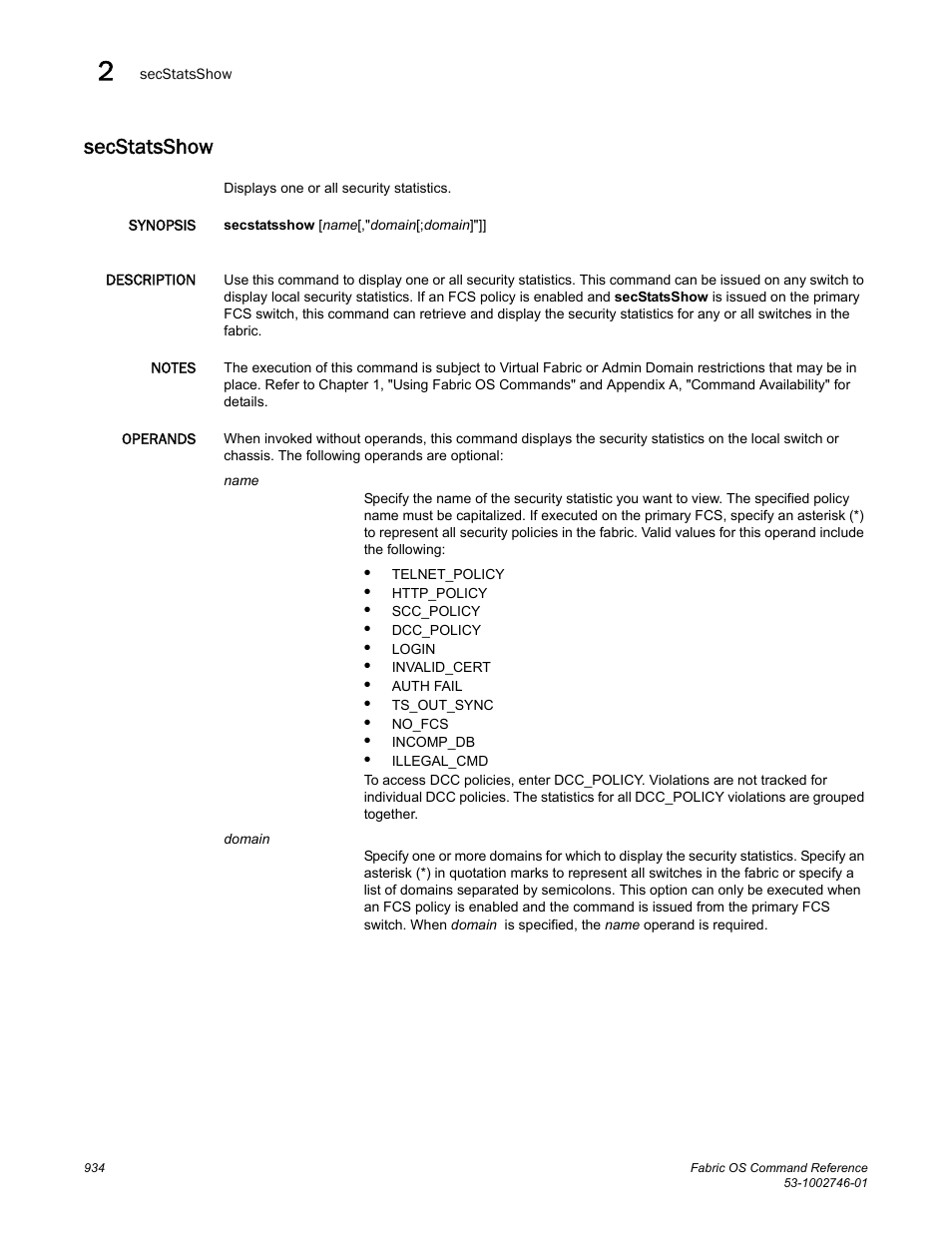 Secstatsshow | Dell POWEREDGE M1000E User Manual | Page 962 / 1168