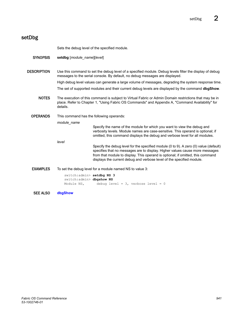 Setdbg | Dell POWEREDGE M1000E User Manual | Page 969 / 1168