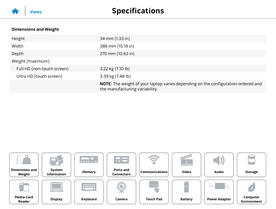 Specifications | Dell Alienware 15 (Early 2015) User Manual | Page 7 / 23