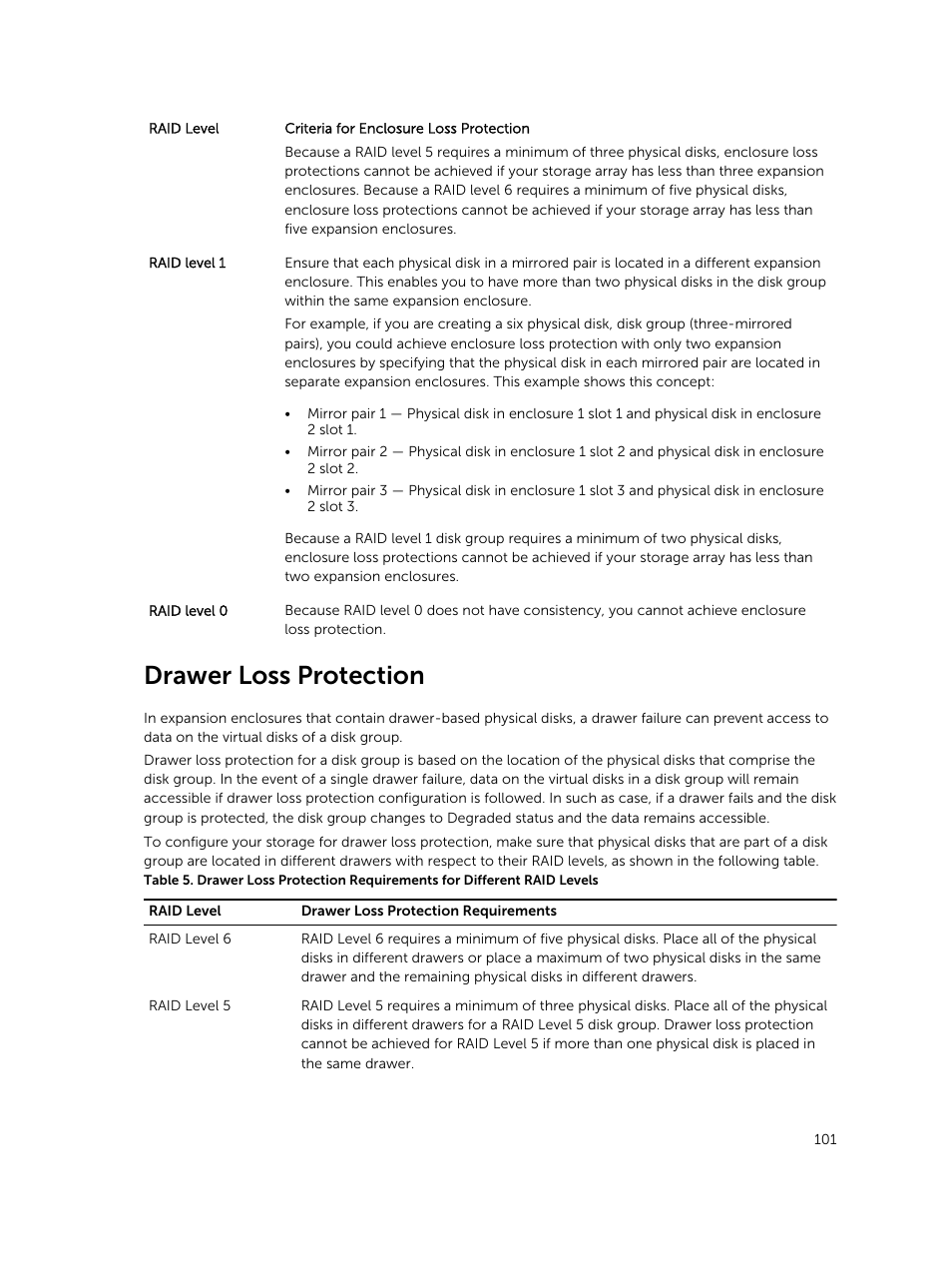 Drawer loss protection | Dell PowerVault MD3820f User Manual | Page 101 / 243