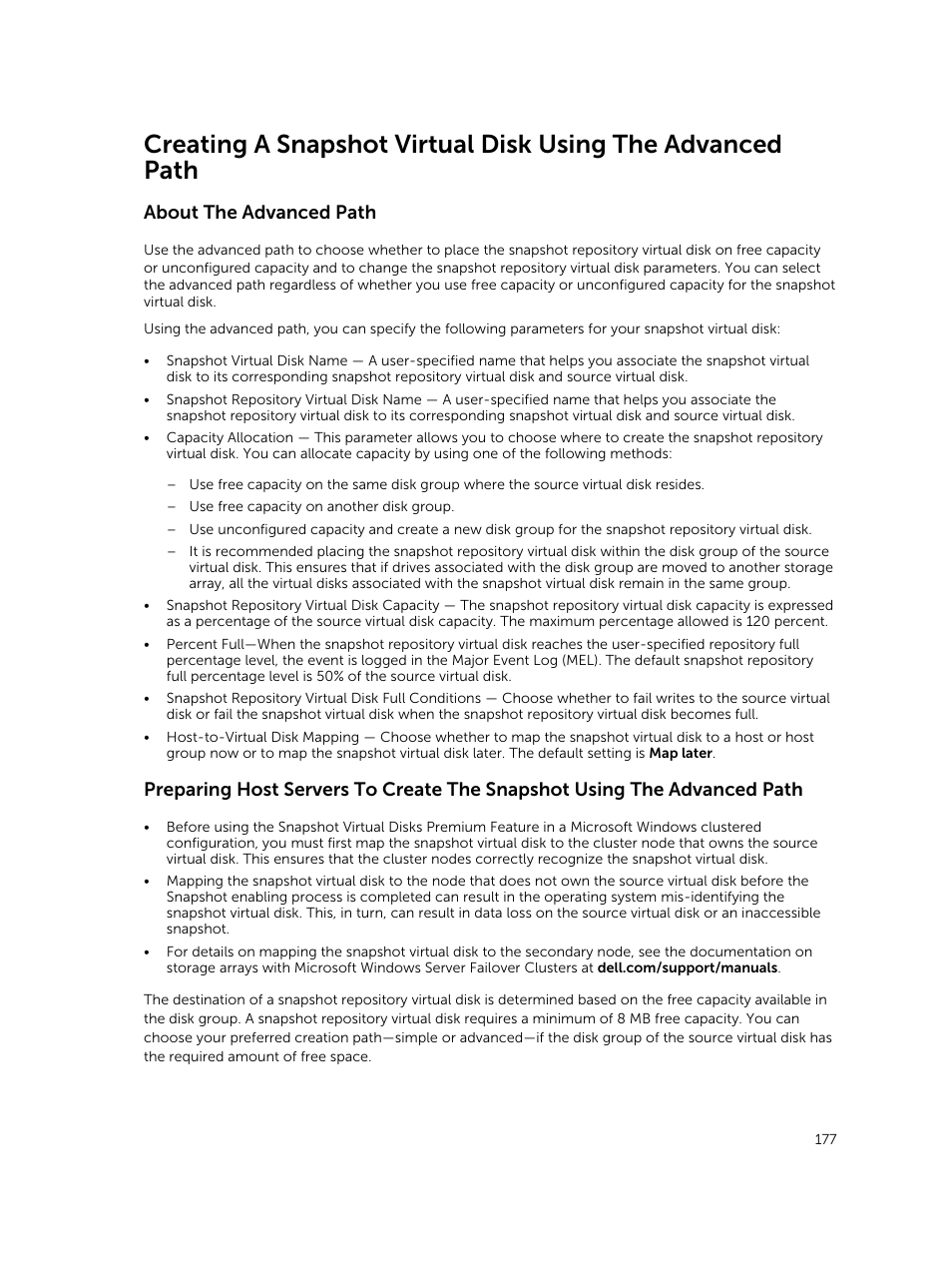 About the advanced path | Dell PowerVault MD3820f User Manual | Page 177 / 243