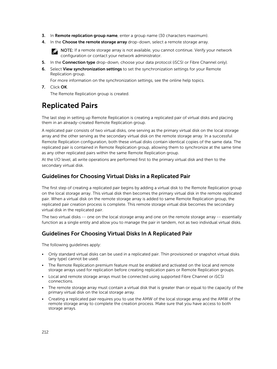Replicated pairs | Dell PowerVault MD3820f User Manual | Page 212 / 243