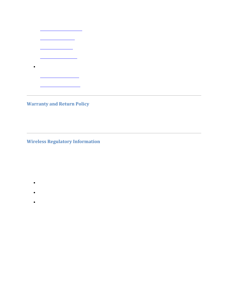 Wireless interoperability, Warranty and return policy, Wireless regulatory information | Dell V305w All In One Wireless Inkjet Printer User Manual | Page 118 / 133
