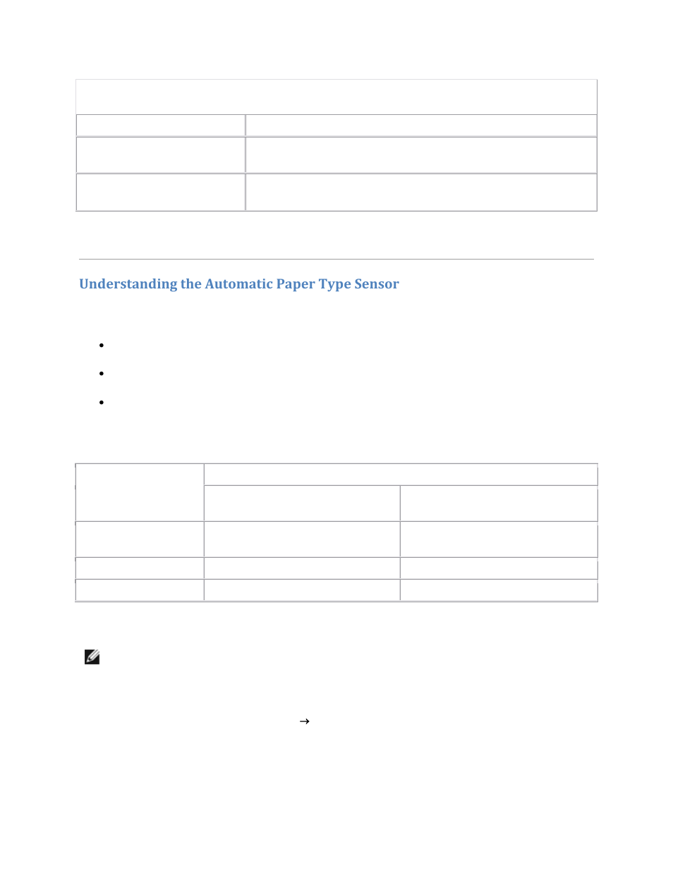 Understanding the automatic paper type sensor | Dell V305w All In One Wireless Inkjet Printer User Manual | Page 22 / 133