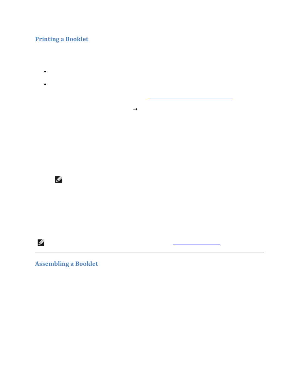 Printing a booklet, Assembling a booklet | Dell V305w All In One Wireless Inkjet Printer User Manual | Page 38 / 133