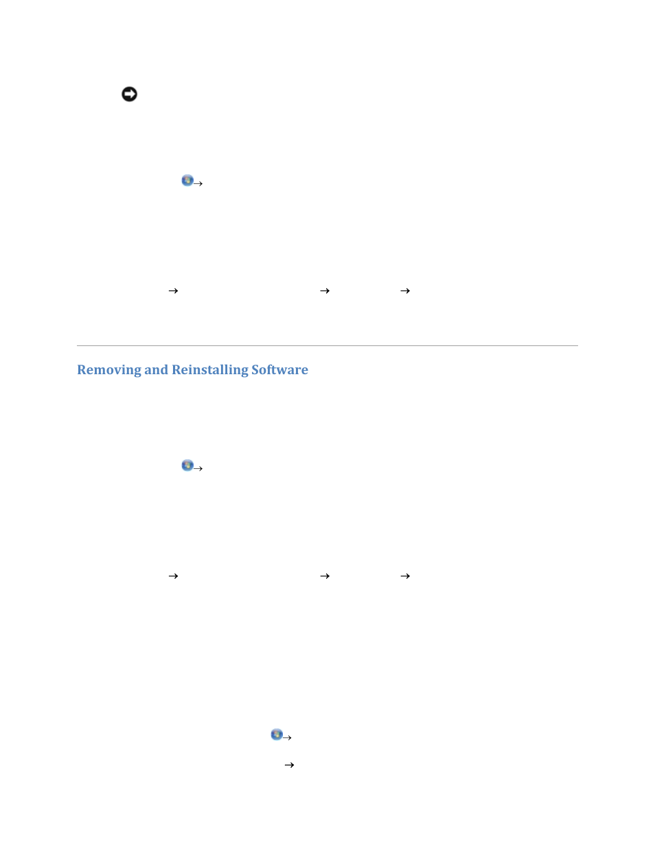 Removing and reinstalling software | Dell V305w All In One Wireless Inkjet Printer User Manual | Page 73 / 133