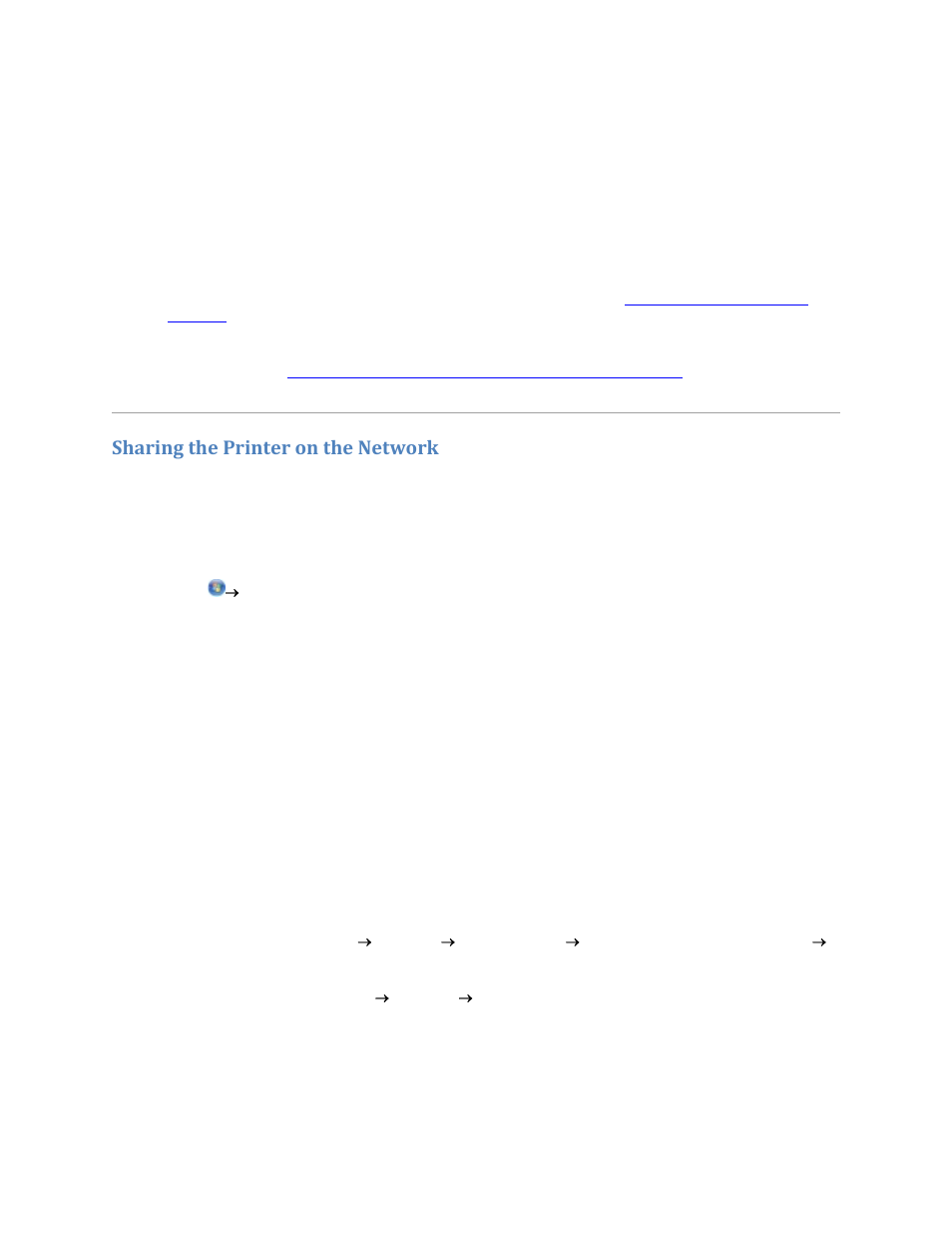 Peer-to-peer networking, Sharing the printer on the network | Dell V305w All In One Wireless Inkjet Printer User Manual | Page 86 / 133