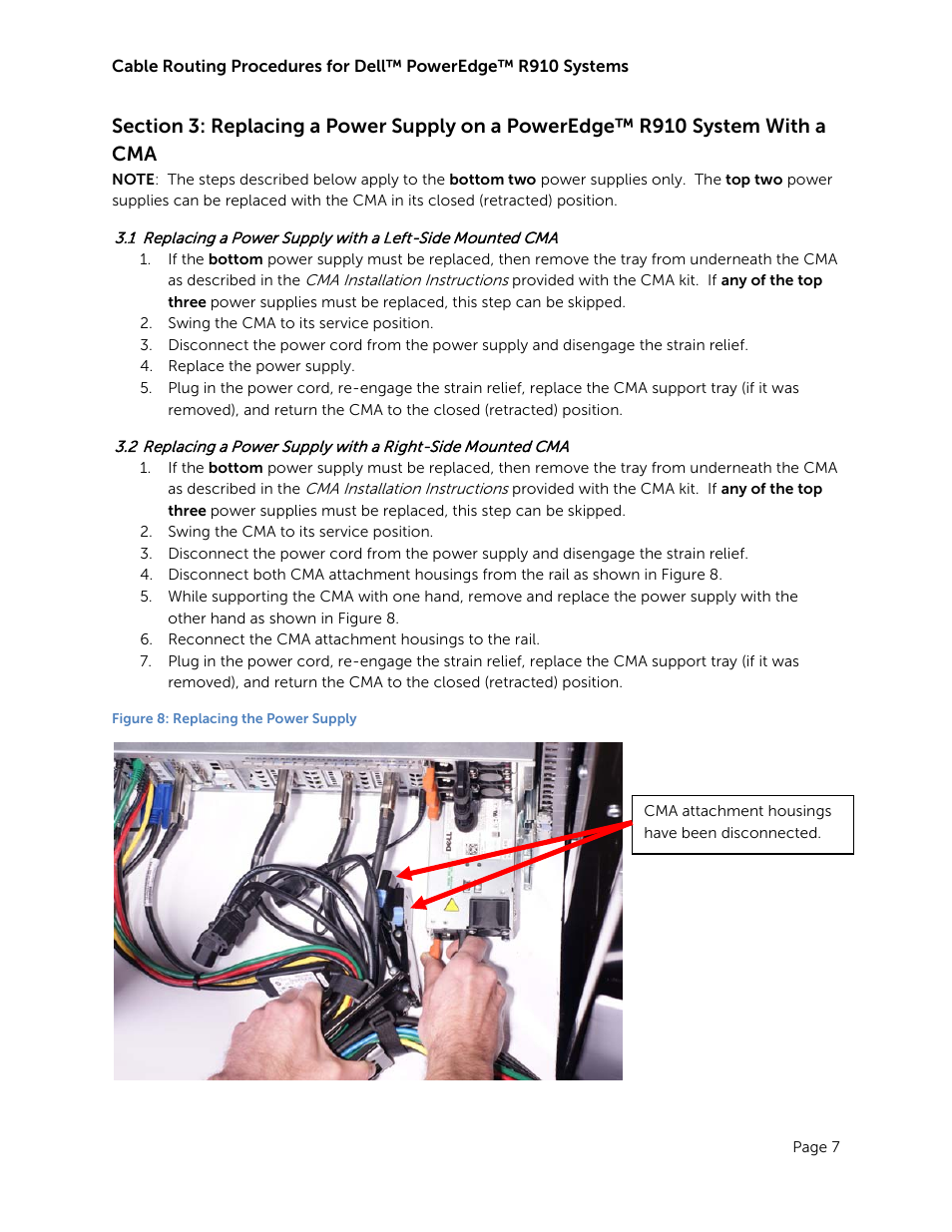 Figure 8: replacing the power supply | Dell PowerEdge Rack Enclosure 2420 User Manual | Page 9 / 9