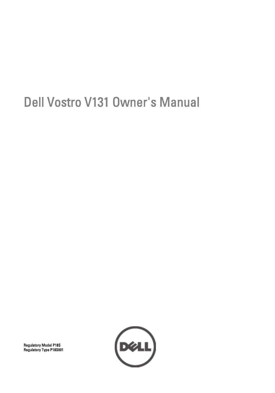 Dell Vostro V131 (Mid 2011) User Manual | 90 pages