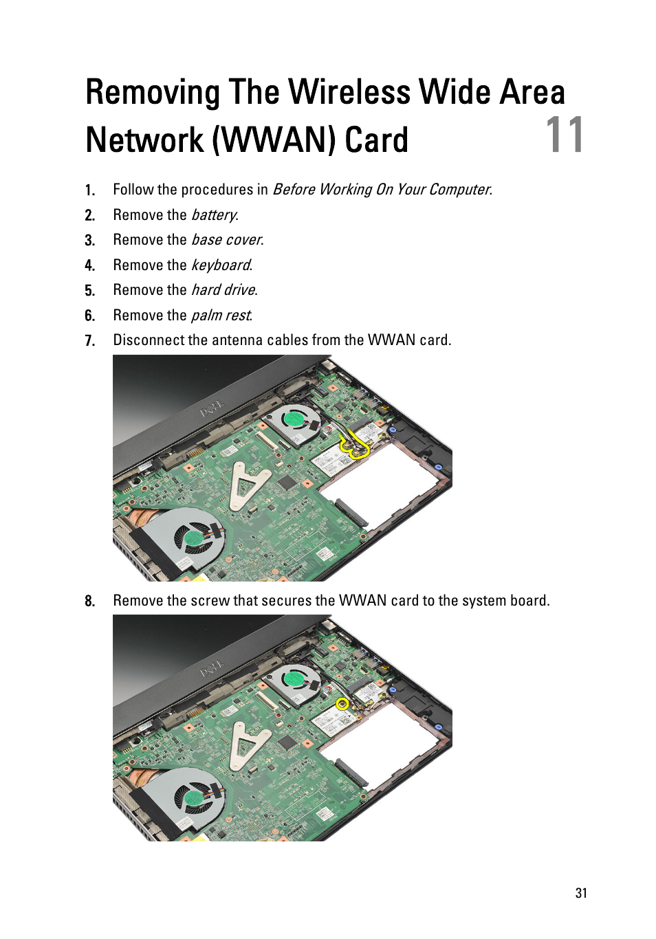 Dell Vostro V131 (Mid 2011) User Manual | Page 31 / 90