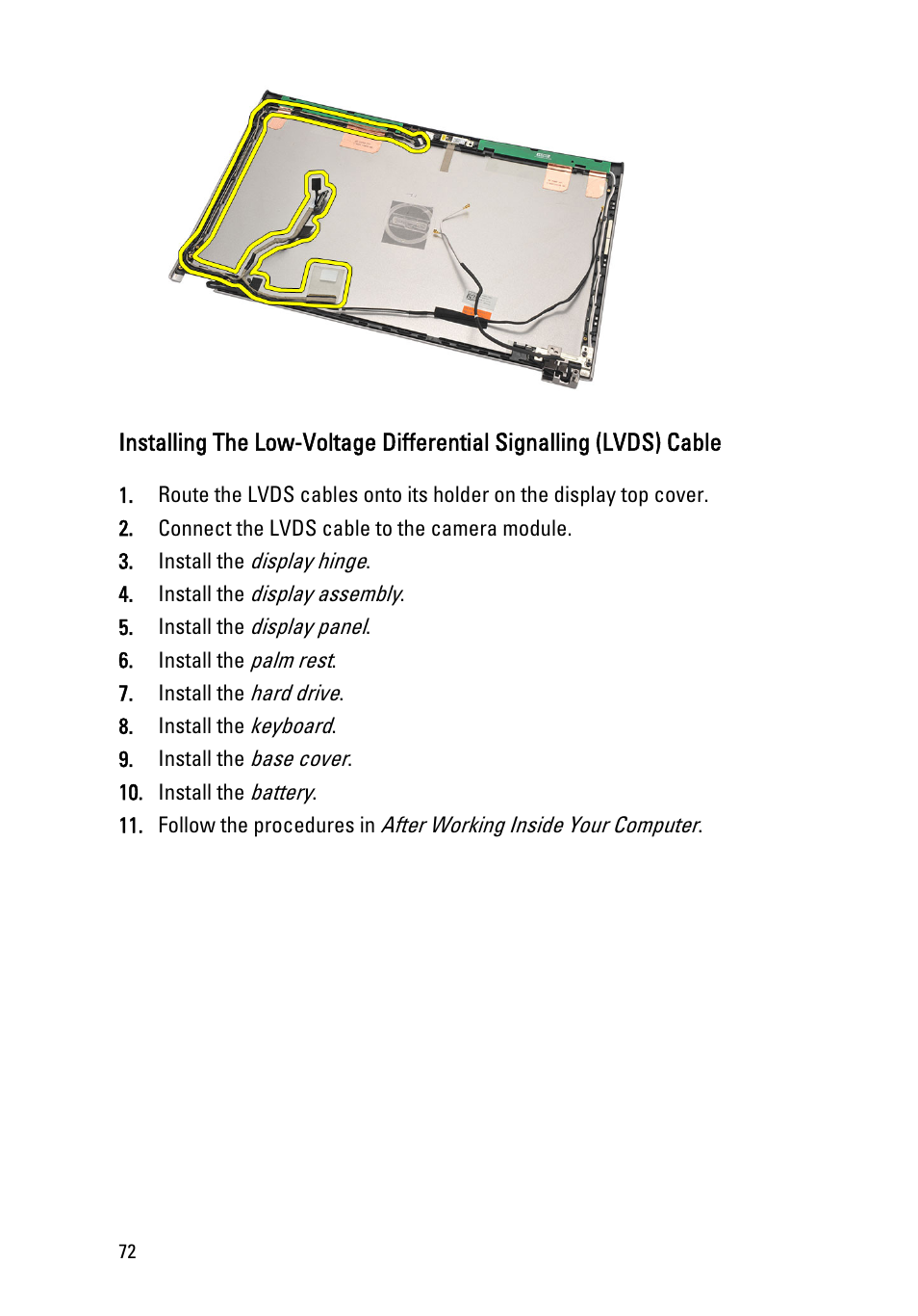 Dell Vostro V131 (Mid 2011) User Manual | Page 72 / 90