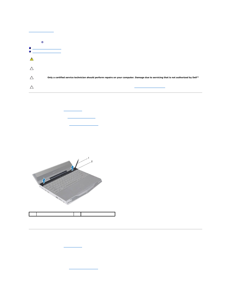 Hinge cover, Removing the hinge cover, Replacing the hinge cover | Dell Alienware M11x R3 (Early 2011) User Manual | Page 21 / 42