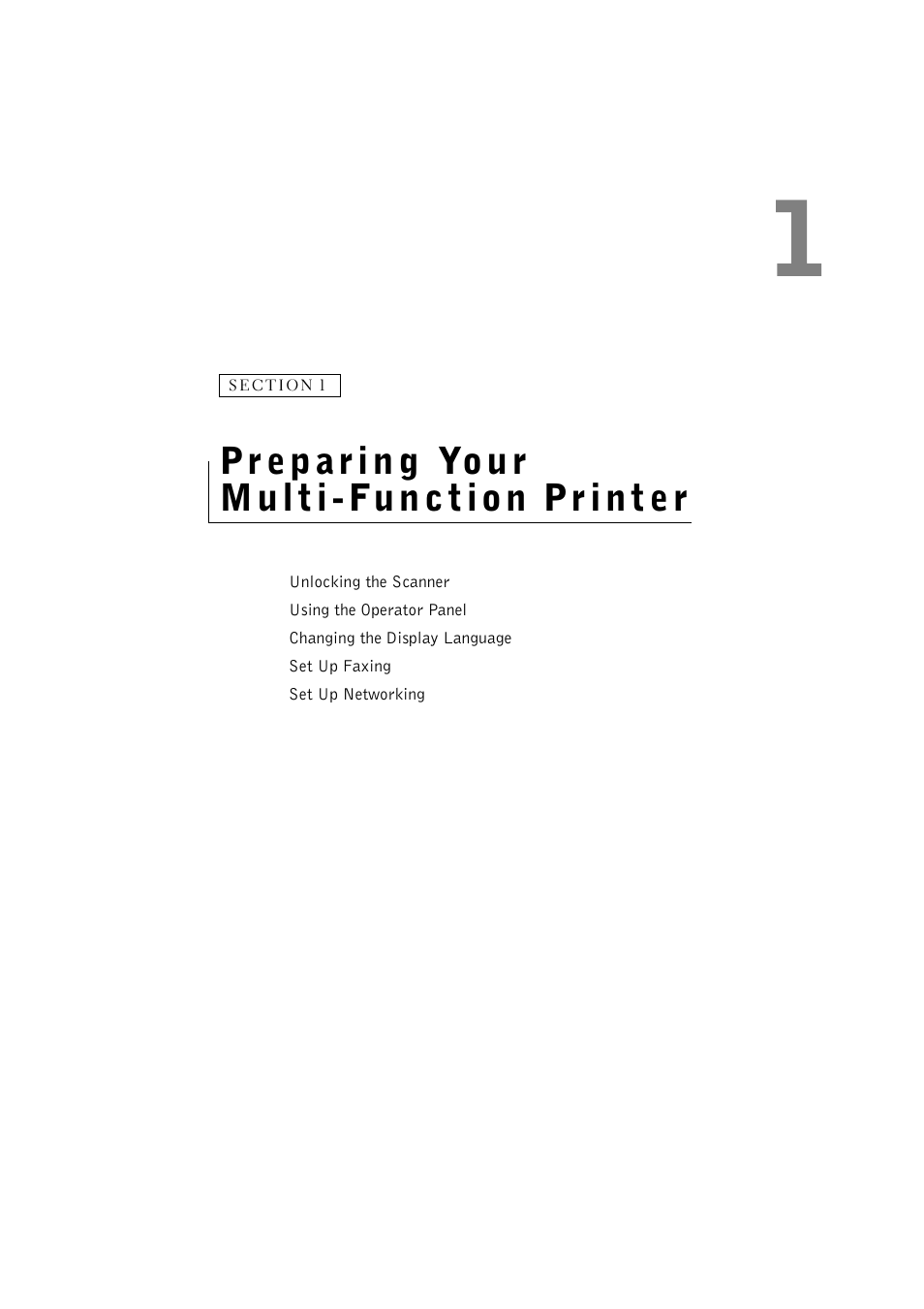 Preparing your multi-function printer | Dell 1600n Multifunction Mono Laser Printer User Manual | Page 13 / 134