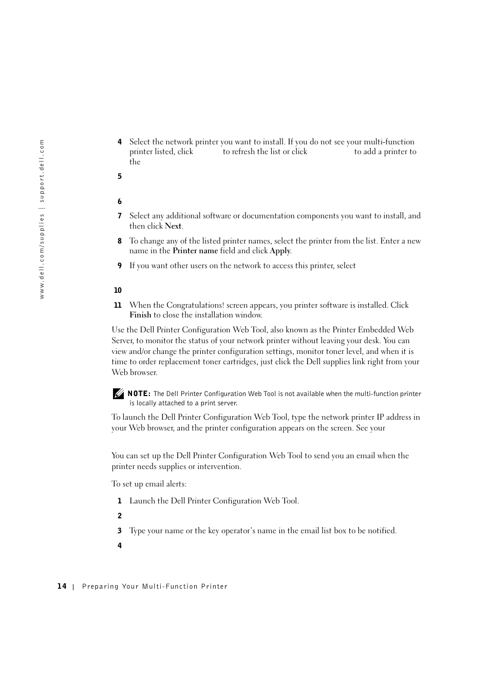 Dell 1600n Multifunction Mono Laser Printer User Manual | Page 24 / 134