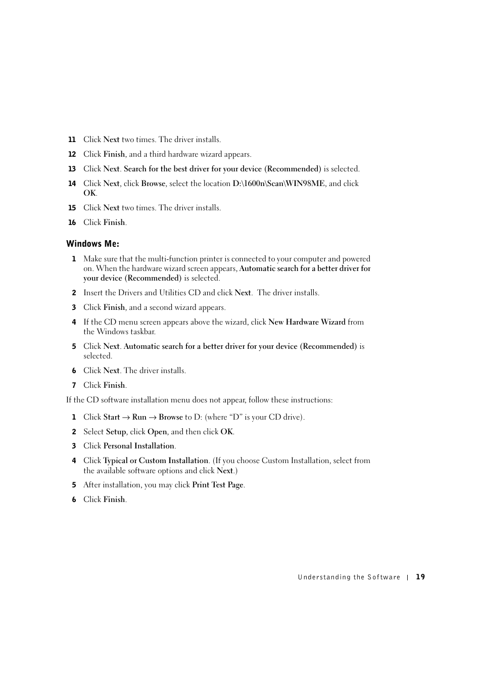 Windows me | Dell 1600n Multifunction Mono Laser Printer User Manual | Page 29 / 134