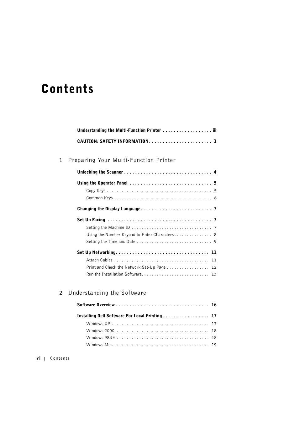 Dell 1600n Multifunction Mono Laser Printer User Manual | Page 6 / 134