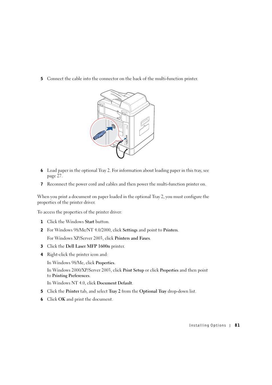 Dell 1600n Multifunction Mono Laser Printer User Manual | Page 91 / 134