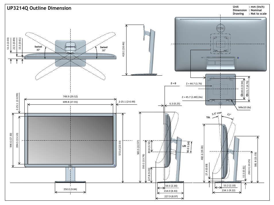 Dell UP3214Q Monitor User Manual | 1 page