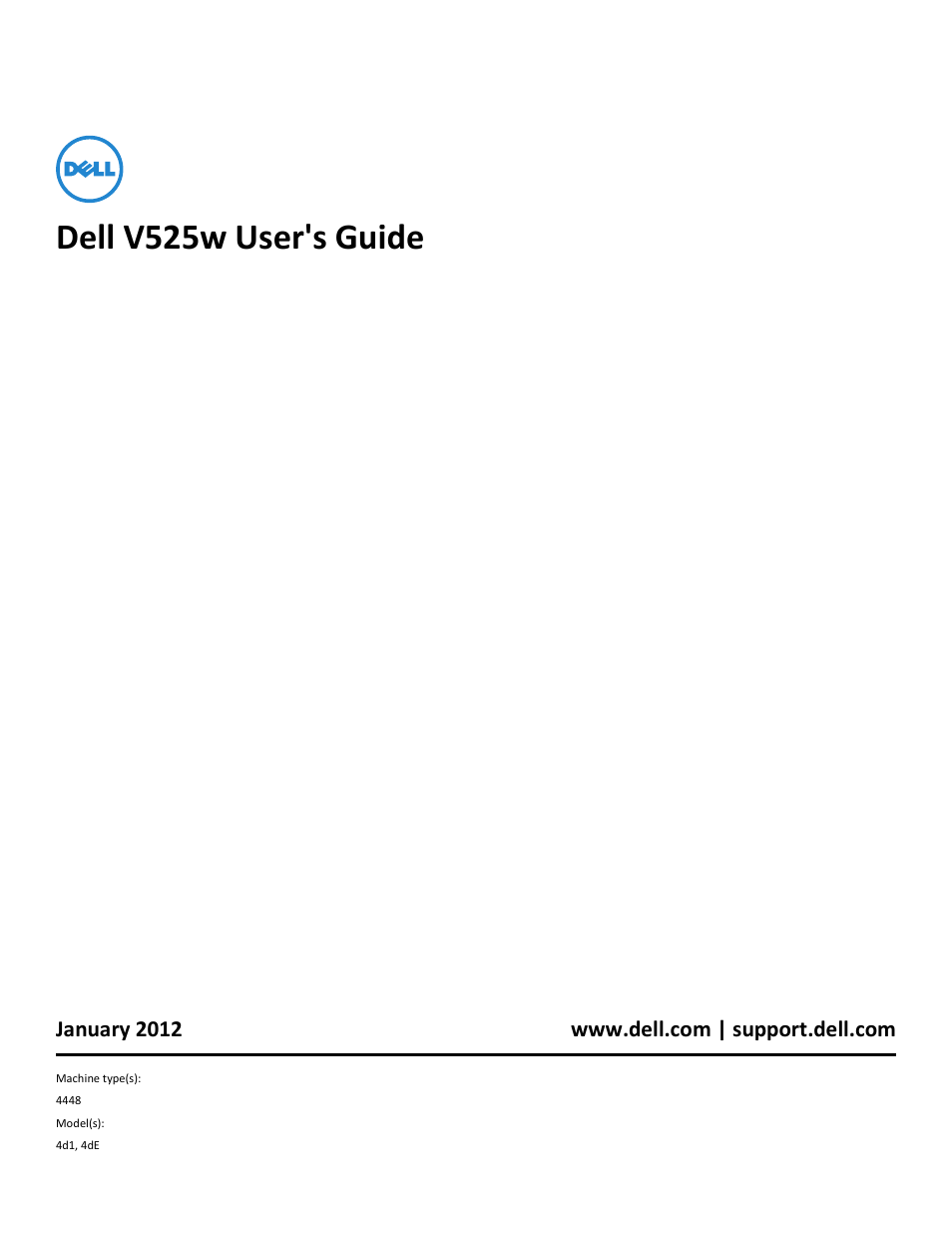 Dell V525w All In One Wireless Inkjet Printer User Manual | 177 pages