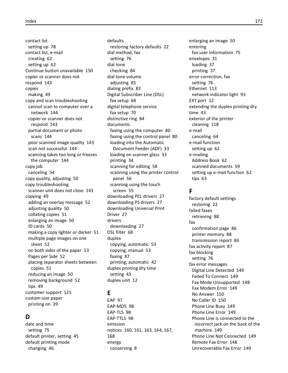 Dell V525w All In One Wireless Inkjet Printer User Manual | Page 172 / 177