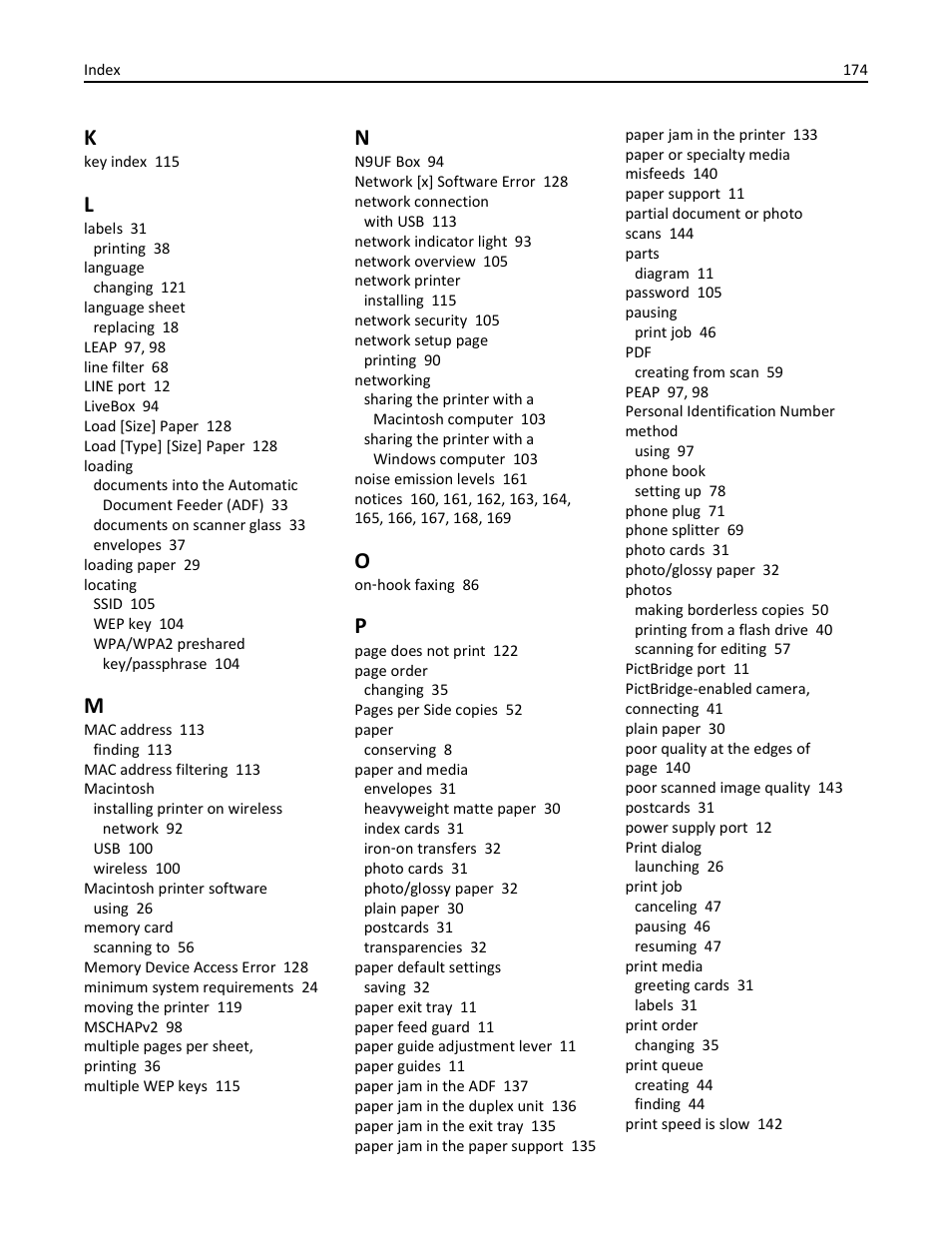 Dell V525w All In One Wireless Inkjet Printer User Manual | Page 174 / 177