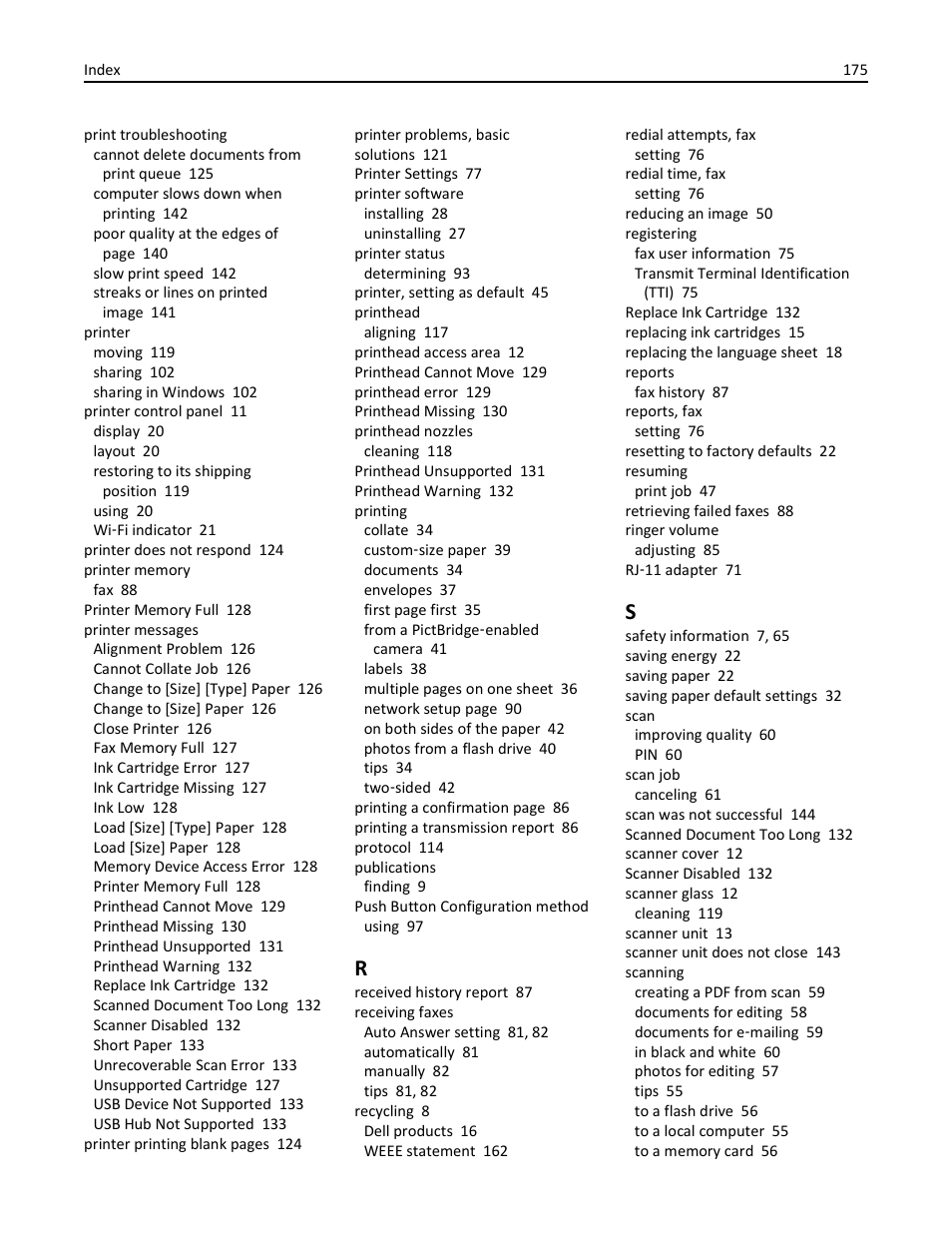 Dell V525w All In One Wireless Inkjet Printer User Manual | Page 175 / 177