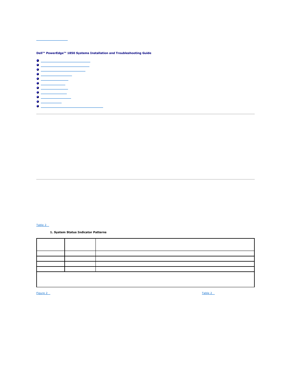 Indicators, messages, and codes, Front-panel indicators and features, System status indicators | Dell PowerEdge 1850 User Manual | Page 12 / 73