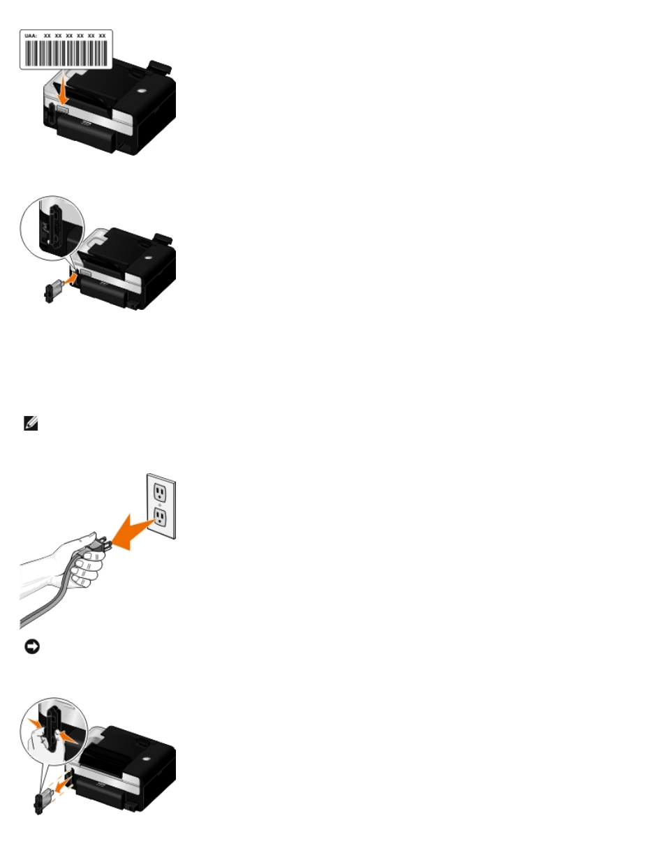 Removing and reinstalling the adapter | Dell V505 All In One Inkjet Printer User Manual | Page 21 / 173