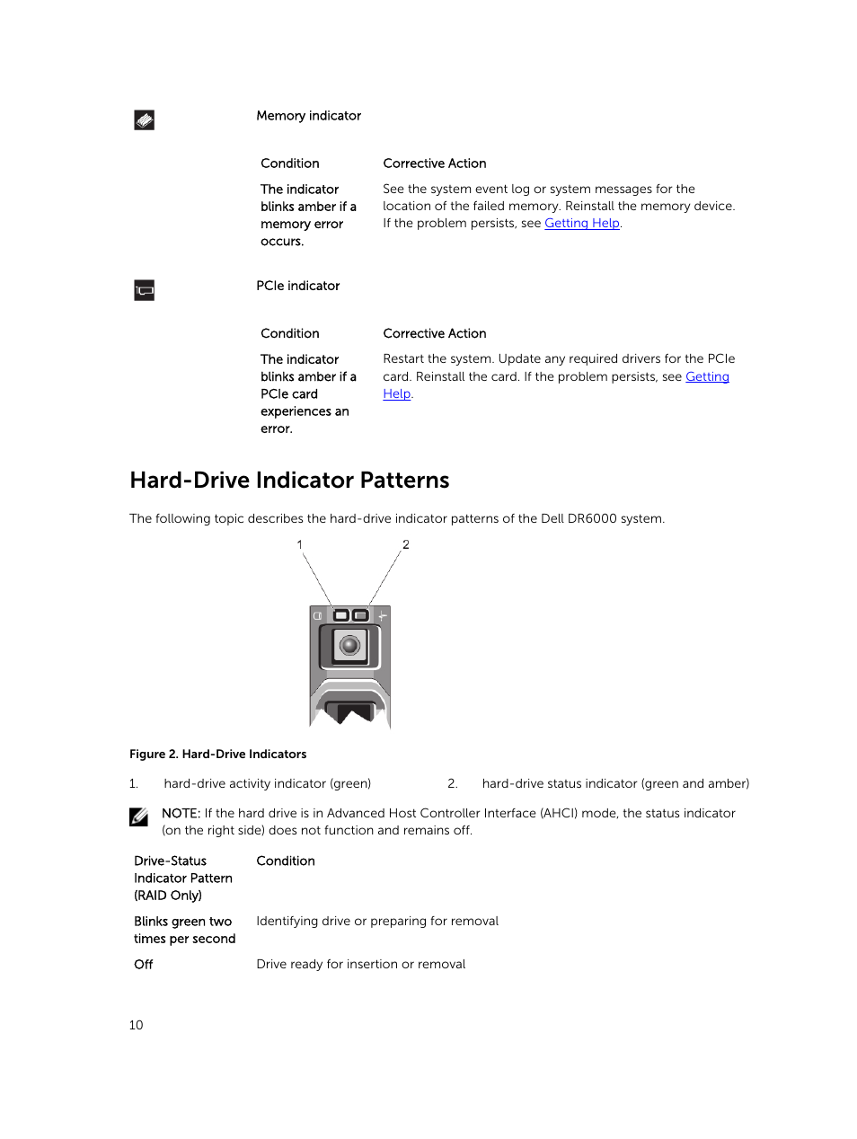 Hard-drive indicator patterns | Dell PowerVault DR6000 User Manual | Page 10 / 124