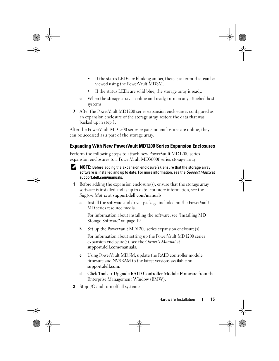 Expanding with new powervault, Md1200 series expansion enclosures | Dell POWERVAULT MD3620F User Manual | Page 15 / 38